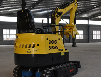 Máy xúc bánh lăn mini 900kg máy đào nhỏ dung tích xưởng 0.025 cbm